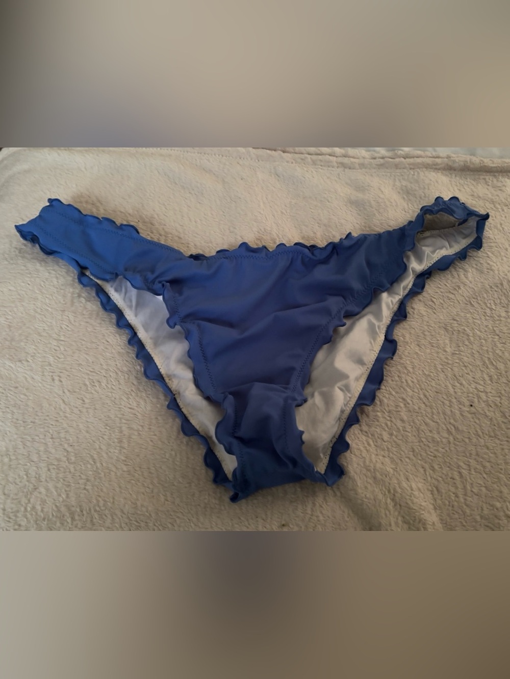 Blue Ruffled Bikini Bottom